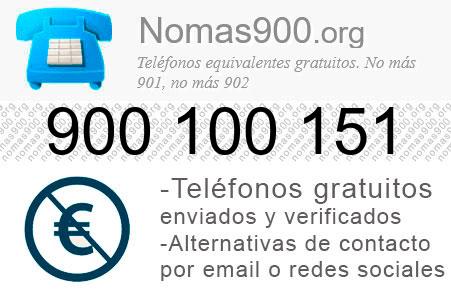 Teléfono 900100151