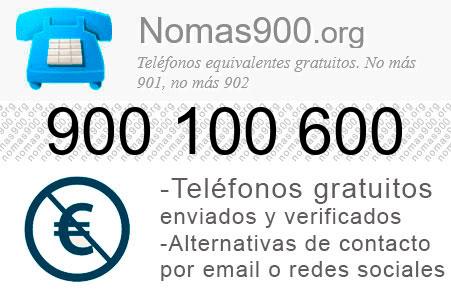 Teléfono 900100600