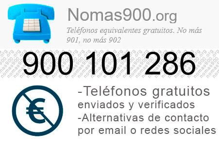 Teléfono 900101286