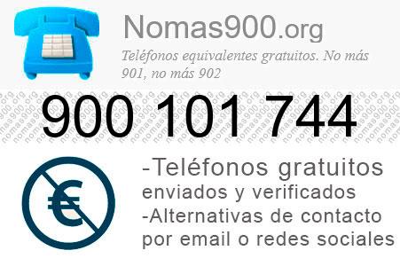 Teléfono 900101744