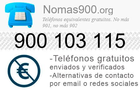 Teléfono 900103115