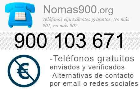 Teléfono 900103671