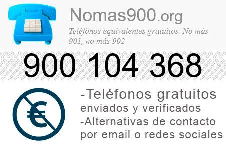 Teléfono 900104368
