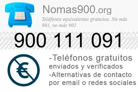 Teléfono 900111091