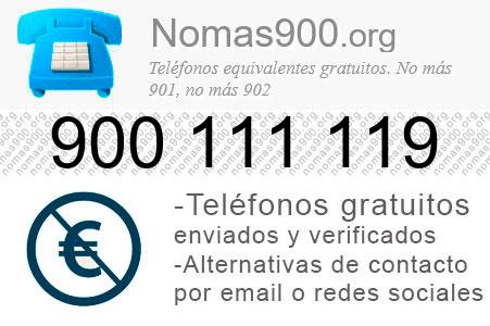 Teléfono 900111119