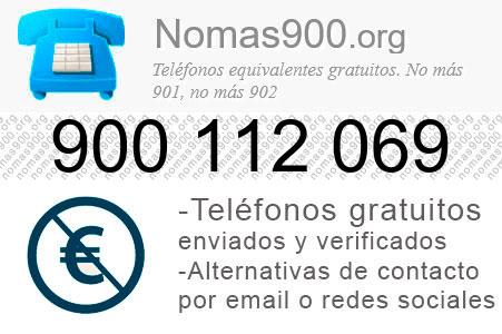 Teléfono 900112069