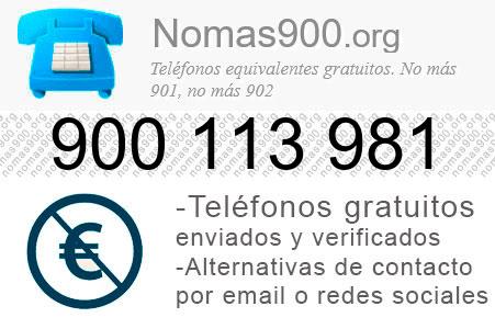 Teléfono 900113981