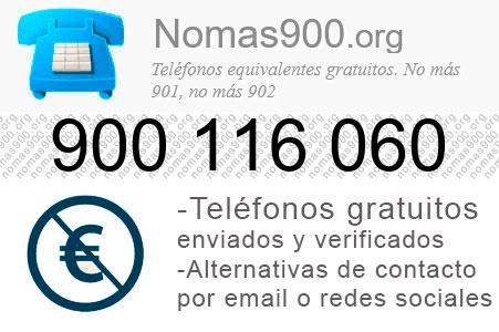 Teléfono 900116060