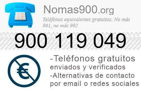 Teléfono 900119049