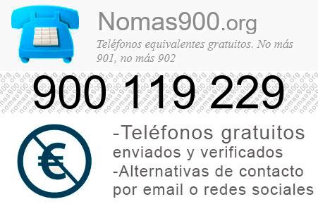 Teléfono 900119229