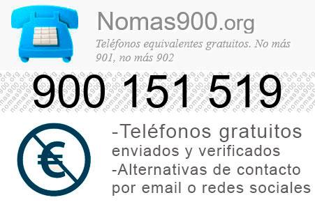 Teléfono 900151519