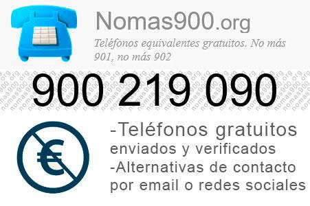 Teléfono 900219090