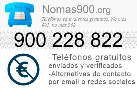 Teléfono 900228822