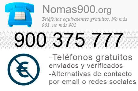 Teléfono 900375777