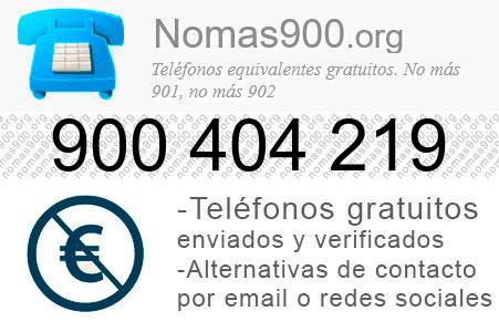 Teléfono 900404219