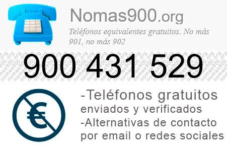 Teléfono 900431529