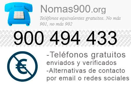 Teléfono 900494433