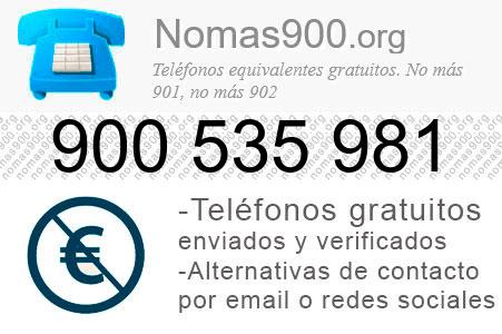 Teléfono 900535981