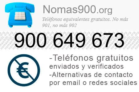 Teléfono 900649673