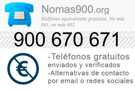 Teléfono 900670671