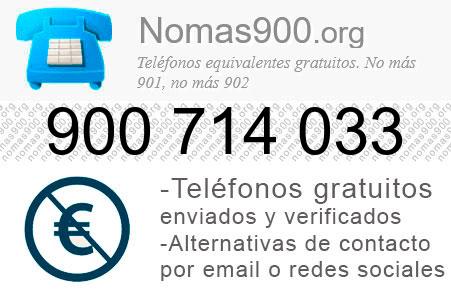 Teléfono 900714033