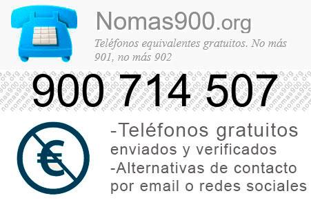 Teléfono 900714507