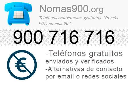 Teléfono 900716716