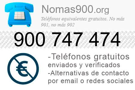 Teléfono 900747474