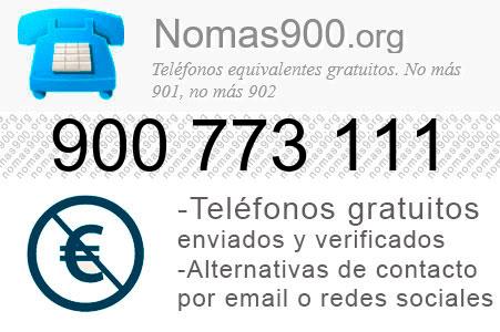 Teléfono 900773111