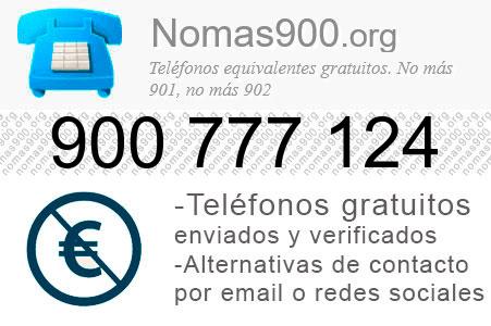 Teléfono 900777124