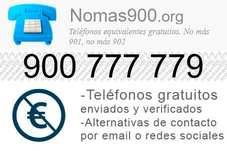 Teléfono 900777779