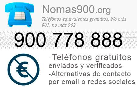 Teléfono 900778888