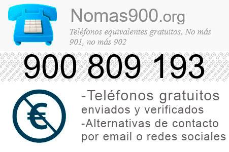 Teléfono 900809193