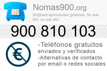 Teléfono 900810103