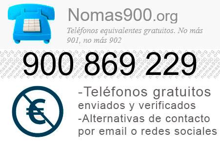 Teléfono 900869229