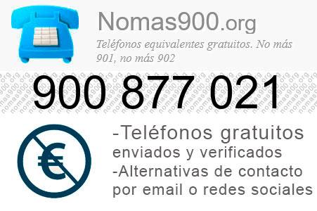 Teléfono 900877021