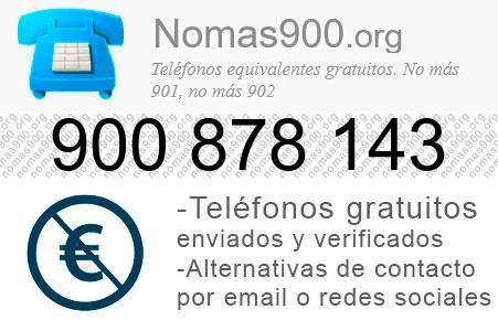 Teléfono 900878143