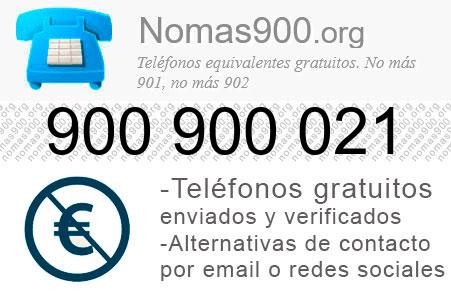 Teléfono 900900021