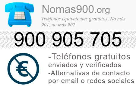 Teléfono 900905705