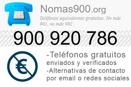 Teléfono 900920786