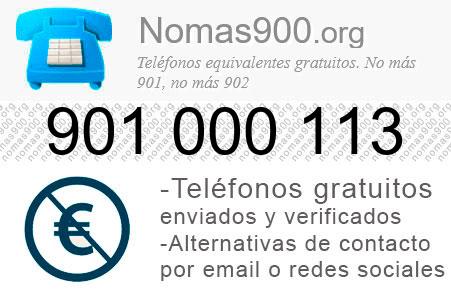 Teléfono 901000113