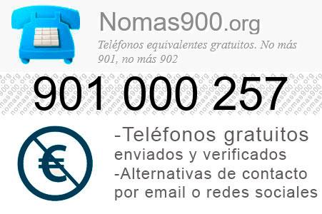 Teléfono 901000257