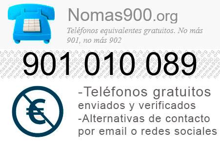 Teléfono 901010089