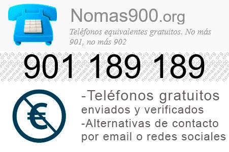 Teléfono 901189189