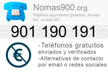 Teléfono 901190191