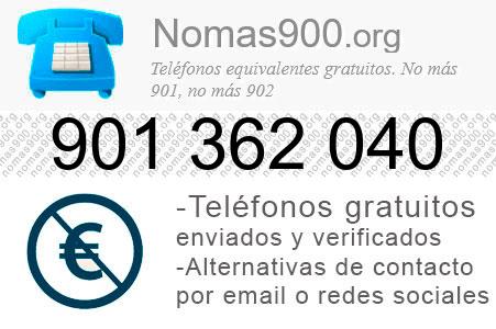 Teléfono 901362040