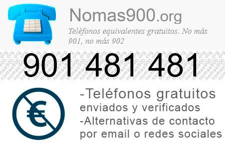 Teléfono 901481481