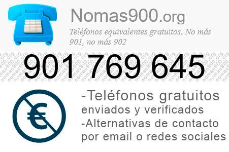 Teléfono 901769645