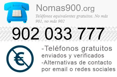 Teléfono 902033777