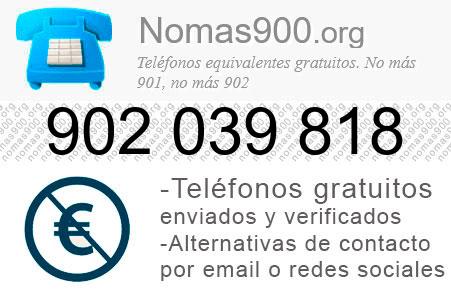 Teléfono 902039818